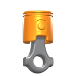 3d Car Engine Piston